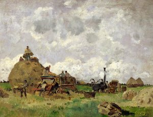 脱穀機 作： Edmond Charles Yon